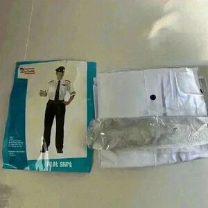 Pilot Shirt Uniform Costume shirt and tie size Large